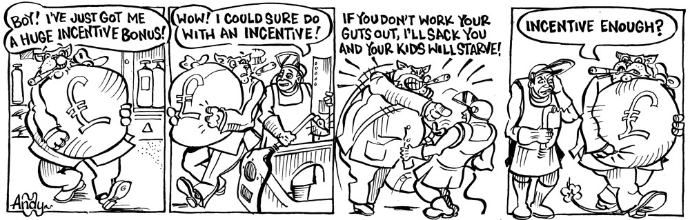 Fat Cat cartoon -- 124 -- Got me a huge incentive bonus