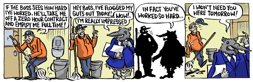 RMT cartoon -- 2014 08 -- zero hour contract