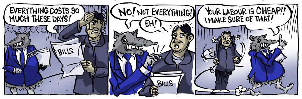 RMT cartoon -- 2014 10 -- cheap labour